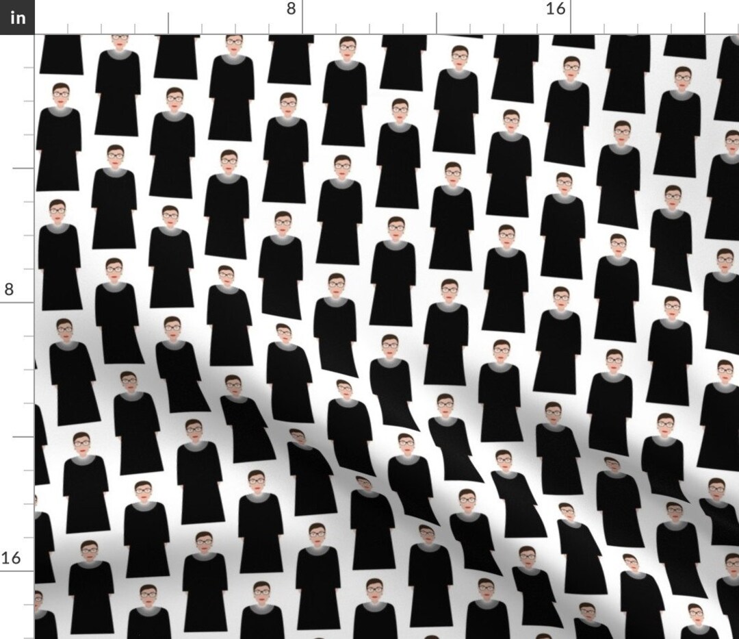 Ruth Bader Ginsburg Fabric Ruth Bader Ginsgurg Rbg White by Katerhees