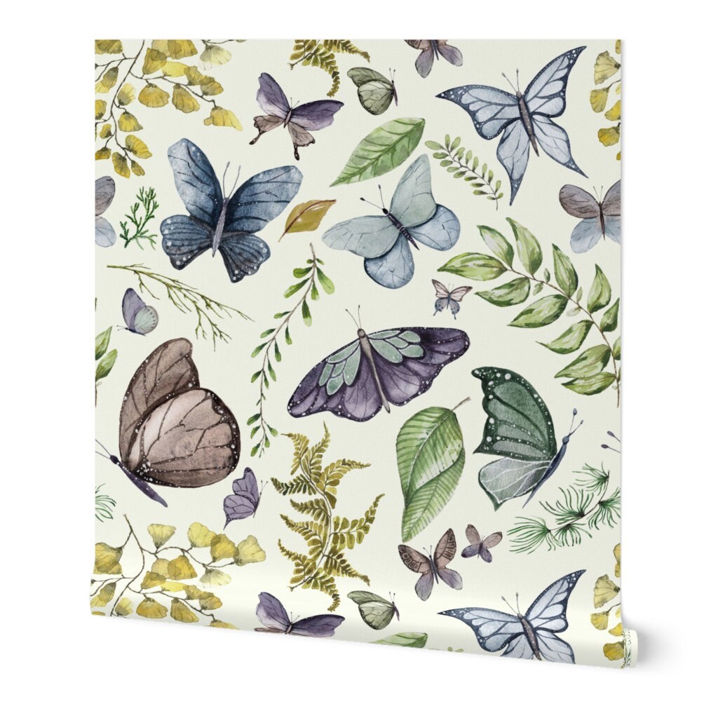 Butterfly Wallpaper Butterfly Meadow by Hipkiddesigns Etsy