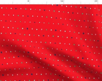 Retro Fabric - Christmas Confetti Red by scarlet_soleil - Holidays Geometric Whimsical Colorful Quilting Fabric by the Yard by Spoonflower