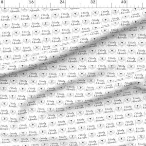 Adorable Otter Fabric - Otterly Adorable In Charcoal By Lilcubby - Otter Cute Baby Animal Nursery Cotton Fabric By The Yard With Spoonflower image 2