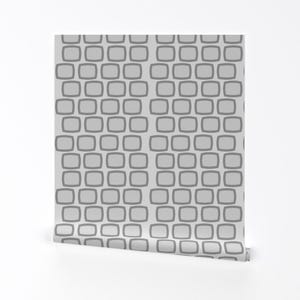 Mid Century Rectangles Wallpaper -  Modern Geometric By Hot4tees Bg - Custom Printed Removable Self Adhesive Wallpaper Roll by Spoonflower