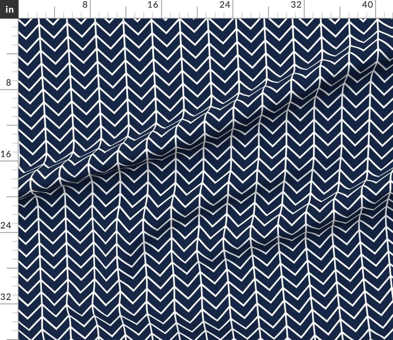 Chevron Fabric Navy Chevron Custom Fabric by Ivie Cloth Co Etsy