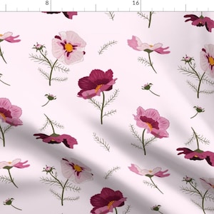 Purple Floral Fabric - Florrie Morning By Onesweetorange - Purple Pink Green Modern Home Floral Cotton Fabric By The Yard With Spoonflower