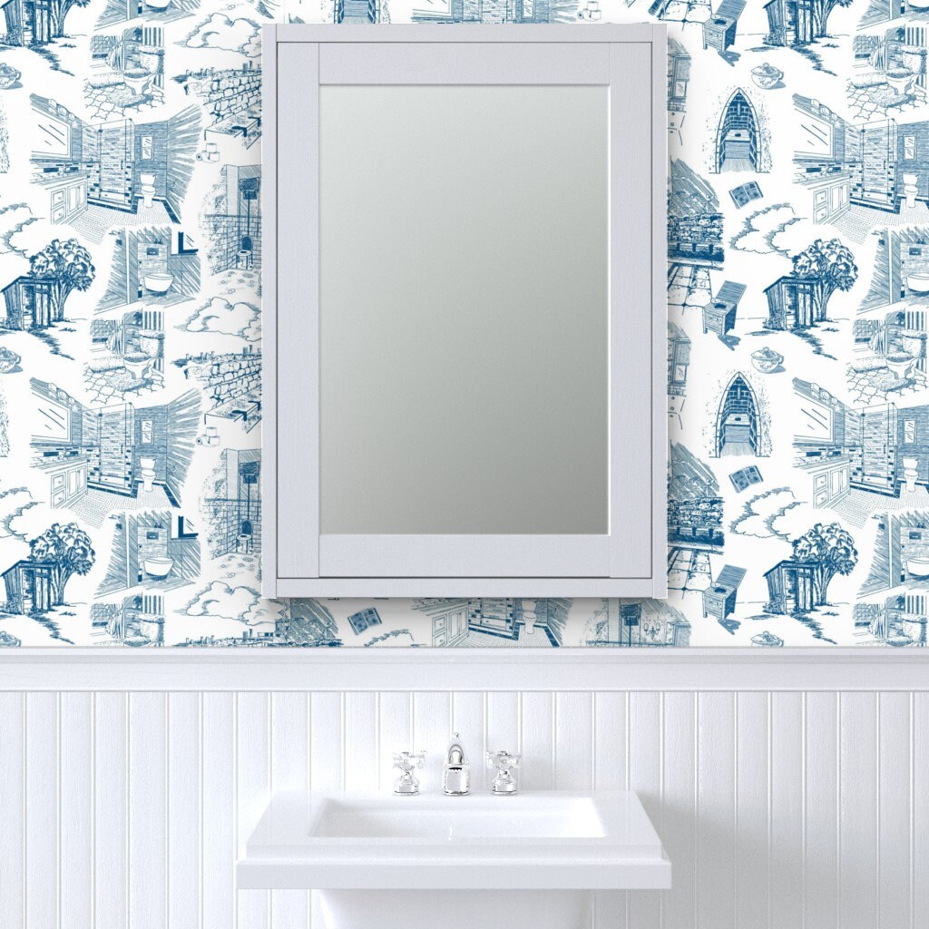 Toilet Wallpaper Toilets Through Time by Etsy
