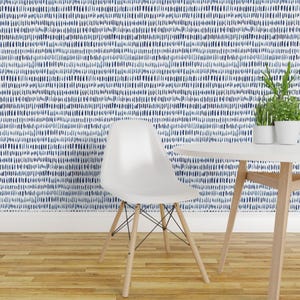 Blue Peel and Stick Wallpaper - Watercolor Watercolour Lines Doodle - Removable Wall Decor Art - Watercolor Scribbles Small by dinamae