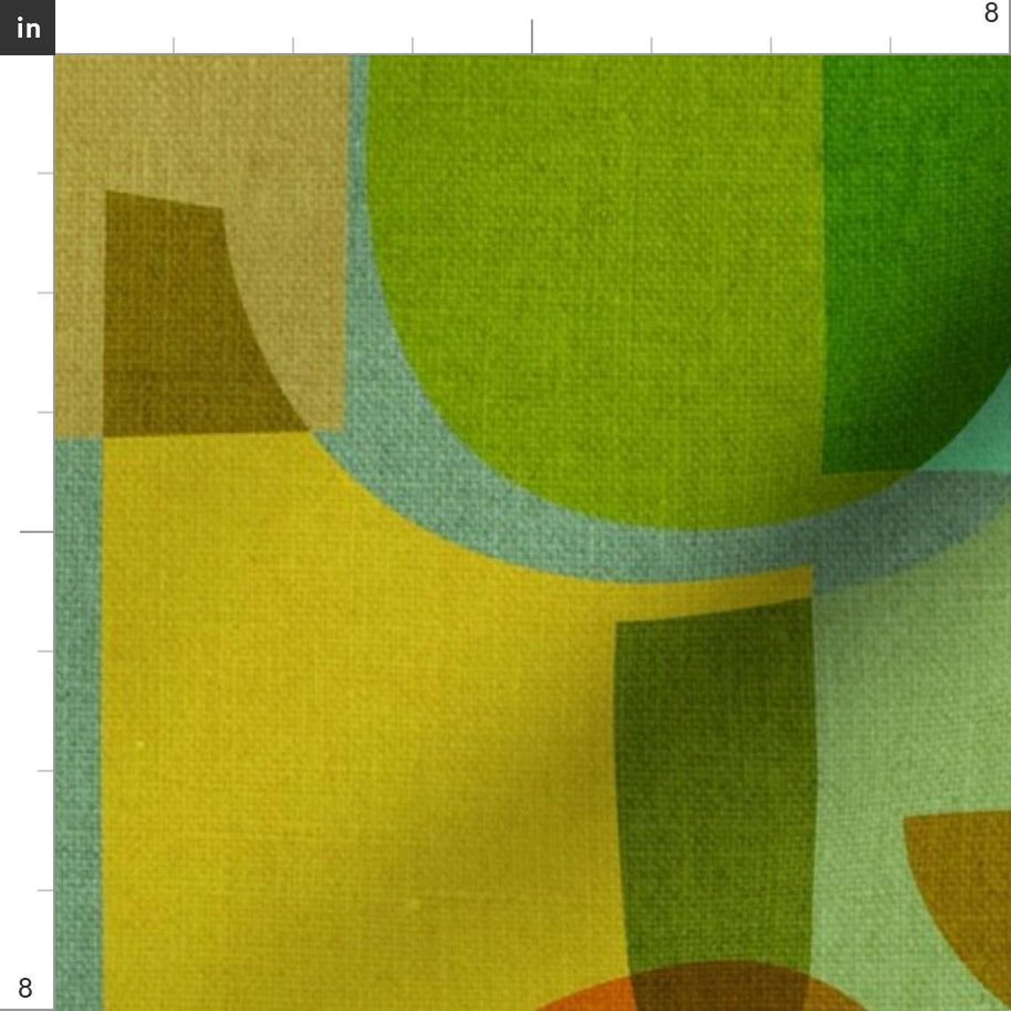 Green Mid Century Apparel Fabric - Mod Kaleidoscope by Ceciliamok ...