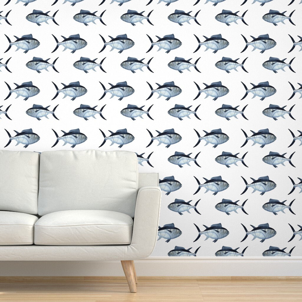 Tuna Fish Wallpaper Bluefin Tuna by Arwenartanddesign - Etsy