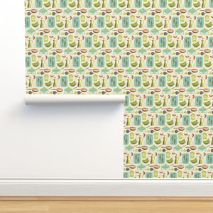 Vintage Kitchen Wallpaper - In The Kitchen - Cream By Studiojenny - Custom Printed Removable Self Adhesive Wallpaper Roll by Spoonflower image 5