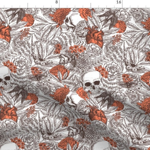 Gothic Garden Fabric Gothic Garden by Adehoidar Spooky Etsy