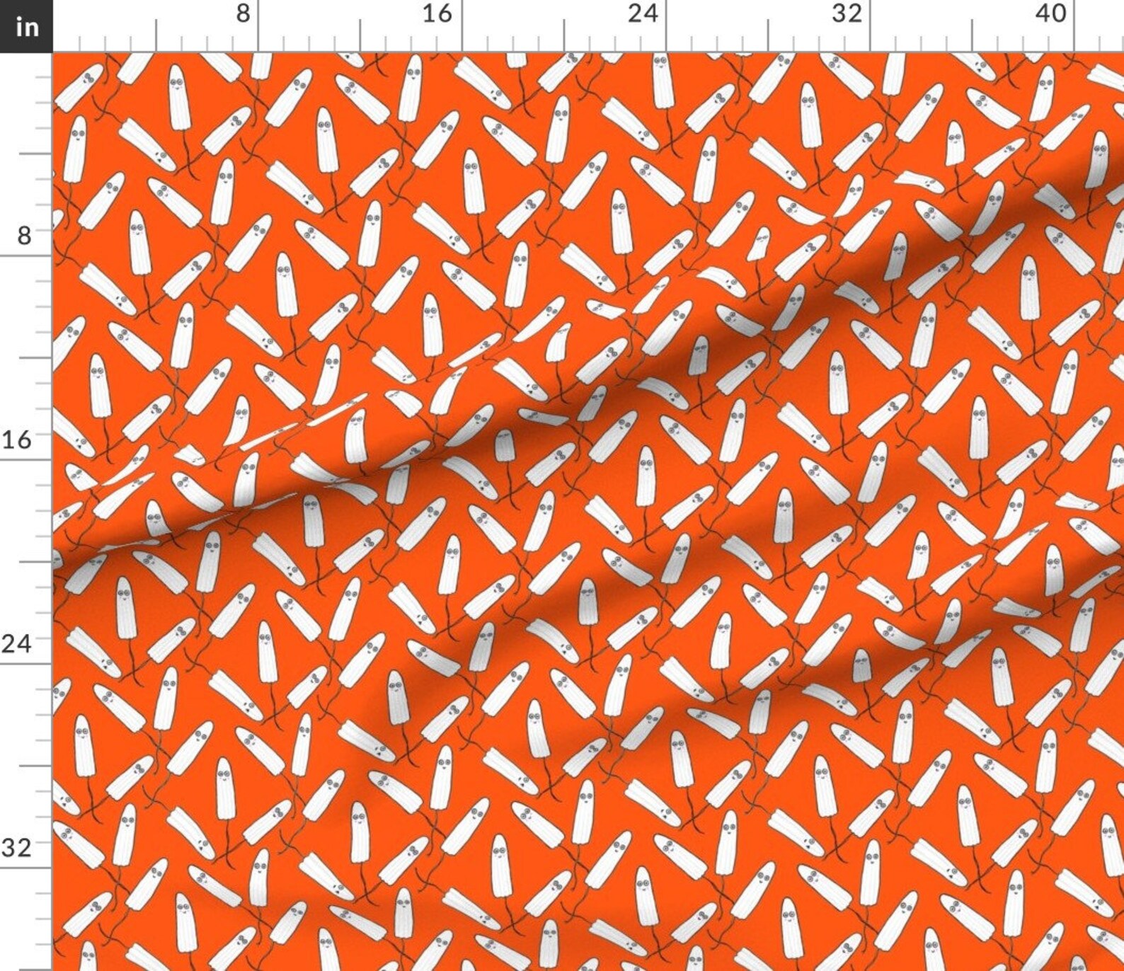 Orange Smiley Face Tampon Fabric Kawaii Tampons Orange by Etsy