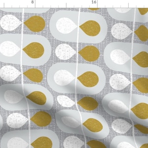 Scandinavian Fabric - Mod Scandinavian Leaves By Ottomanbrim - Scandinavian Abstract Geometric Cotton Fabric By The Yard With Spoonflower