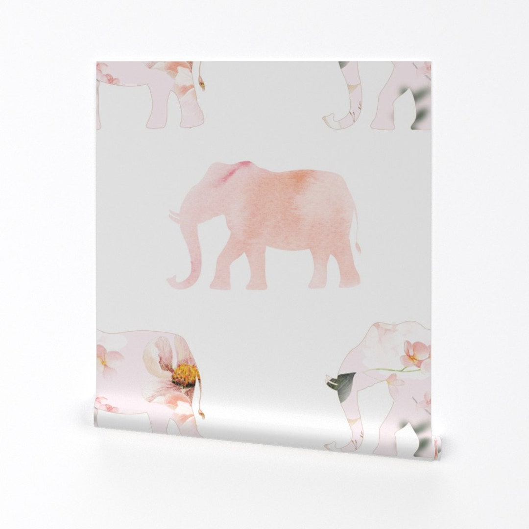 Baby Elephant Personalized Baby Wrapping Paper Roll - 6ft Roll