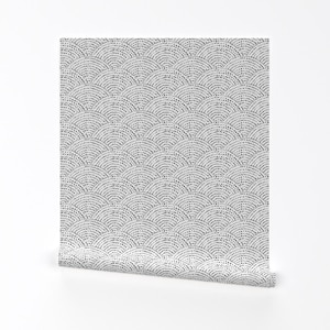Scales Wallpaper - Ink Dot Scales By Crumpetsandcrabsticks - Scales Custom Printed Removable Self Adhesive Wallpaper Roll by Spoonflower