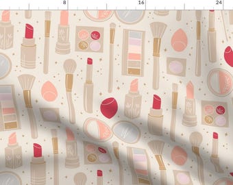 Cosmetics Fabric - Makeup Niche by sarahdcreates - Makeup Glam Boudoir Cosmetology Beauty Vanity  Fabric by the Yard by Spoonflower