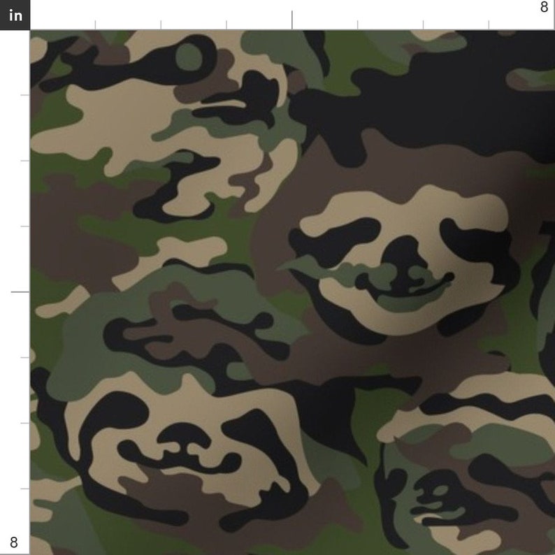 Camouflage Sloth Green and Brown Fabric Hunting Sloth Camo - Etsy