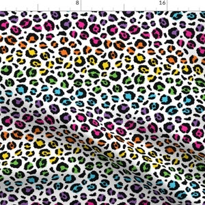 Rainbow Cheetah Print Leopard Fabric Rainbow Leopard by Robyriker Leopard  Rainbow Animal Cotton Fabric by the Yard With Spoonflower -  Canada