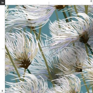Beach Grass Fabric - Cotton Grass Dream By Southwind - Blue White Green Nature Meadow Summer Cotton Fabric By The Yard With Spoonflower image 3