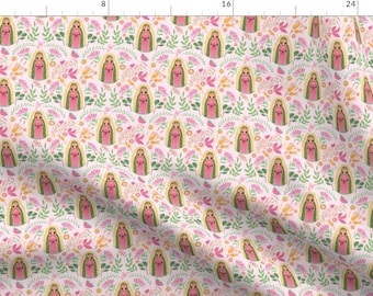 Catholic Fabric - Our Lady Of Guadalupe by thestumpofjesse - Virgin Mary Our Lady Mother Of God Fabric by the Yard by Spoonflower