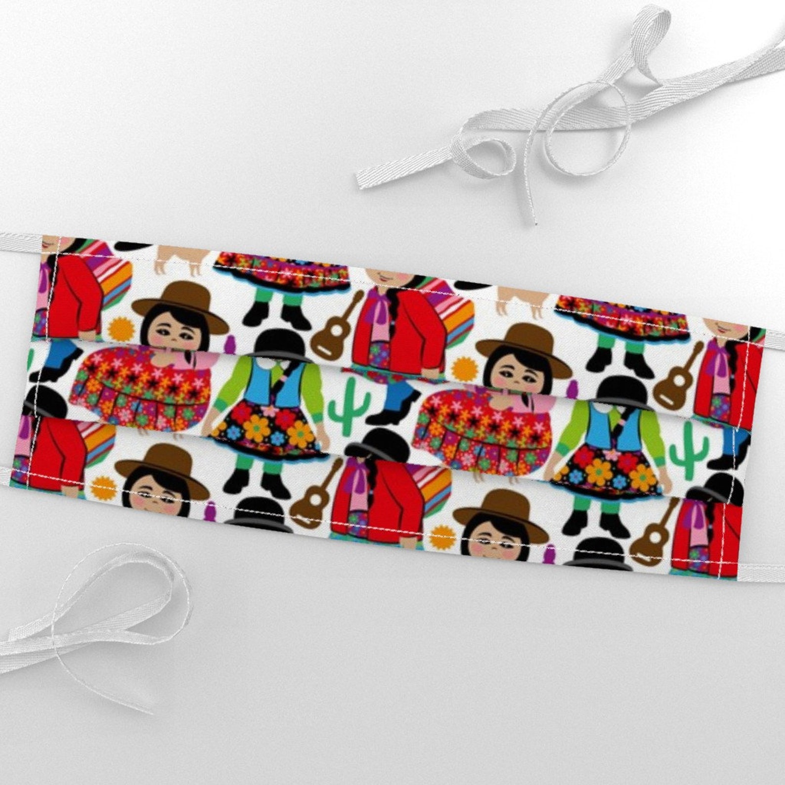 Bolivia Fabric Bolivian Girls By Cassiopee Bolivia World Etsy