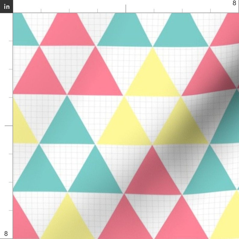 Graph Paper Triangles Fabric Math Triangles by Lydia_meiying Etsy