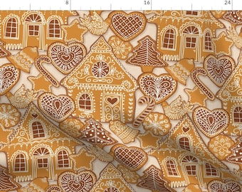 Peut inclure: Un motif sans couture représentant des biscuits de pain d'épices de différentes formes, notamment des maisons, des cœurs, des étoiles et des cannes en sucre. Les biscuits sont décorés de glaçage blanc et de détails complexes, créant un design festif et fantaisiste.