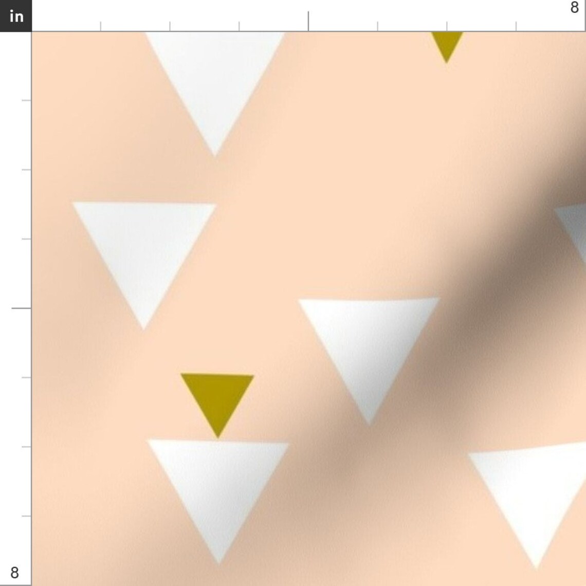 Triangle Fabric Blush Triangle Fall Custom Fabric by Ivie Etsy