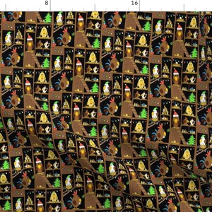 Christmas Chicken Coop Fabric - Chicken Coop Christmas By Karapeters - Chicken Coop Christmas Cotton Fabric By The Yard With Spoonflower