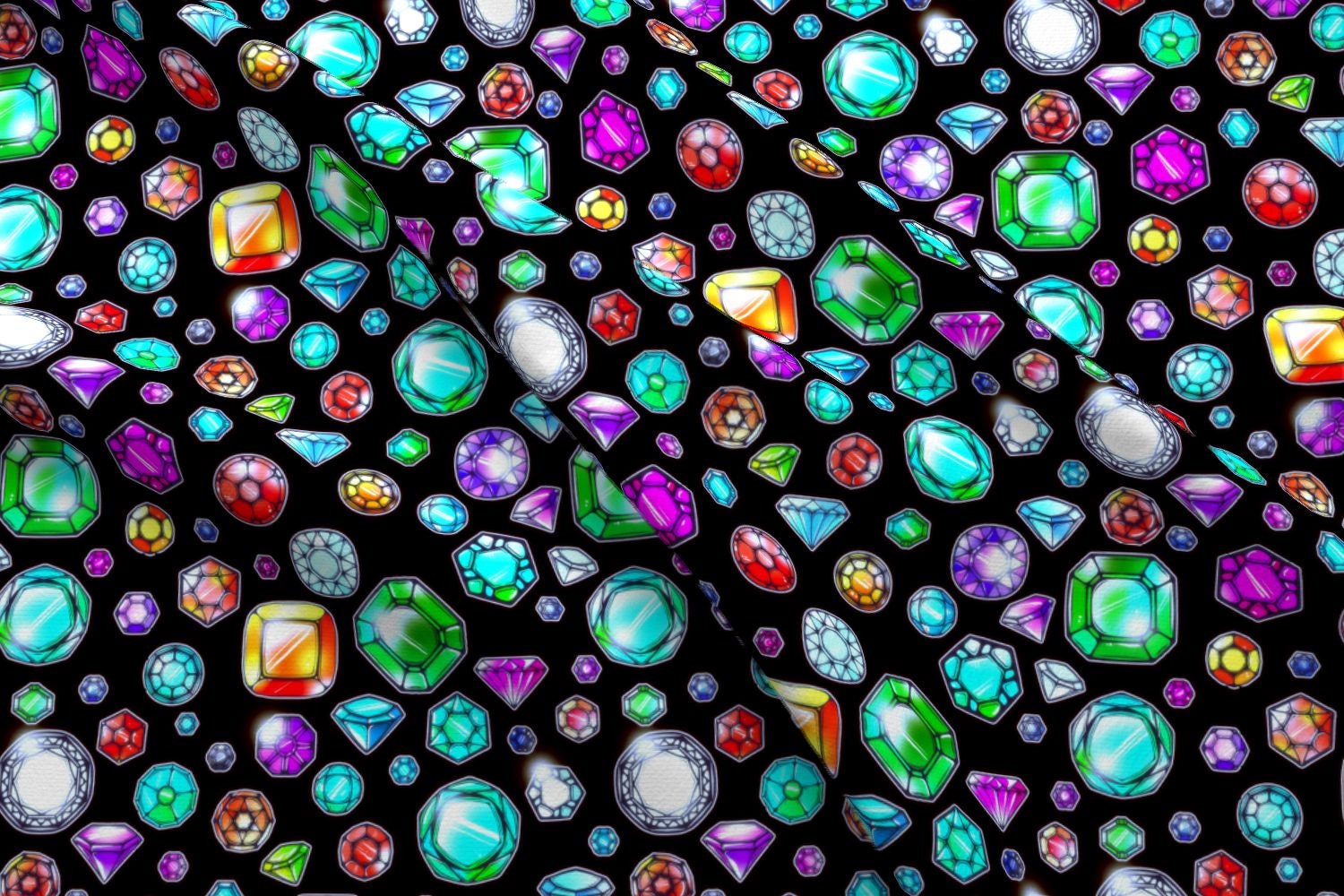 Gemstones Fabric Gems By Jadegordon Gem Crystal Bling Etsy