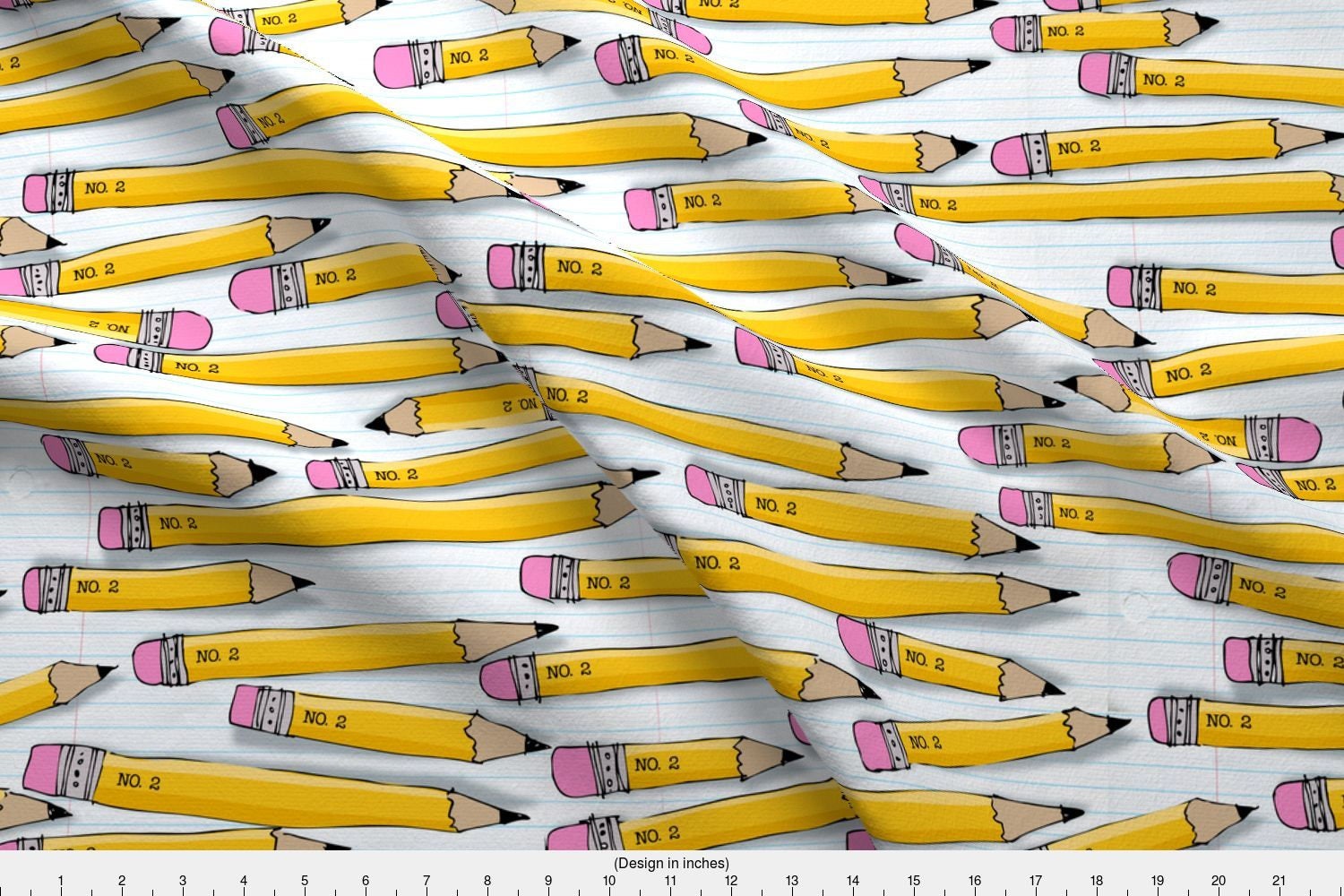 Pencils Fabric No 2. Pencils By Bzbdesigner Student Etsy