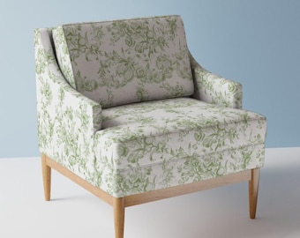 Tela de tapicería victoriana Toile - Bronwyn Toile de lilyoake - Tela romántica rococó francesa de estilo campestre cortada a medida con Spoonflower