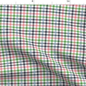 Madras Plaid Fabric - Best In Show Plaid By Andie Hanna - Plaid Easter Pastel Pink Blue Green Cotton Fabric By The Yard With Spoonflower