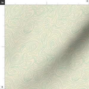 Topographic Map Fabric Topography Cream by - Etsy