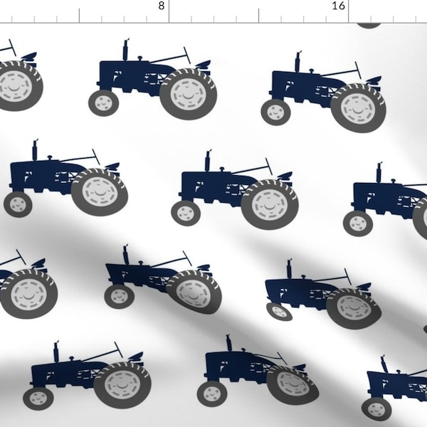 Tractor Cotton Fabric Etsy