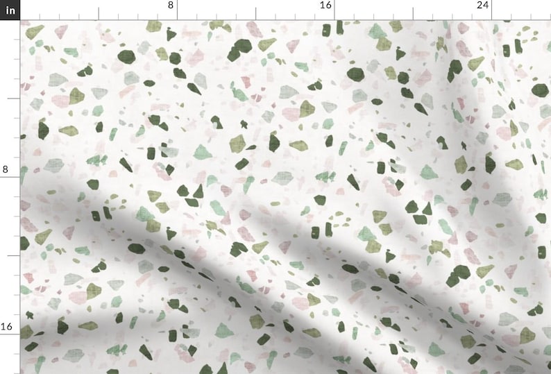 Terrazzo Fabric -Petra Terrazzo By Holli Zollinger -Terrazzo Geometric Modern Home Decor Speckled Cotton Fabric By The Yard With Spoonflower afbeelding 1