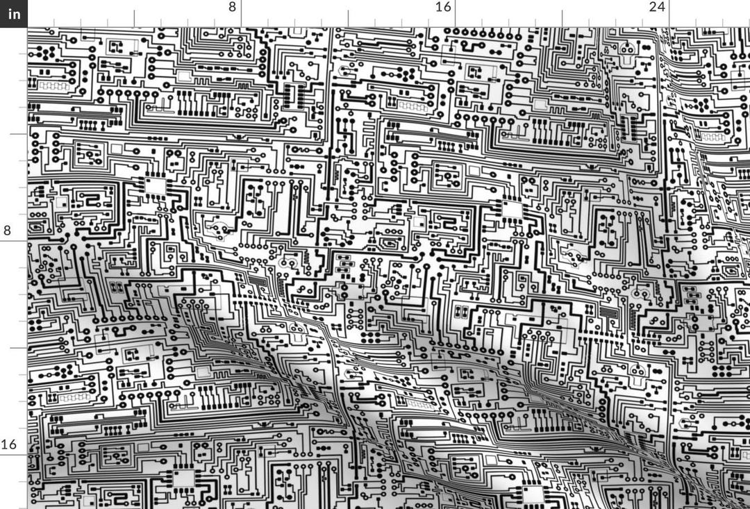 Circuit Board Fabric - Circuit Board by Thinlinetextiles - Circuit ...