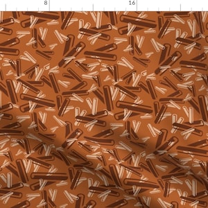 Cinnamon Stick Fabric - Cinnamon By Studiofibonacci - Cinnamon Kitchen Decor Cotton Fabric By The Yard With Spoonflower
