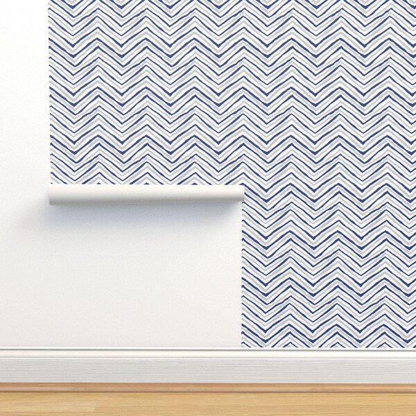 Navy Zig Zag Etsy