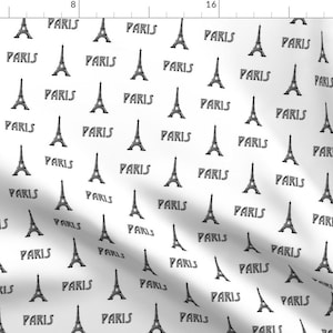Paris Fabric - Paris By Thinlinetextiles - Paris France French Eiffel Tower Travel Europe Oui Cotton Fabric By The Yard With Spoonflower
