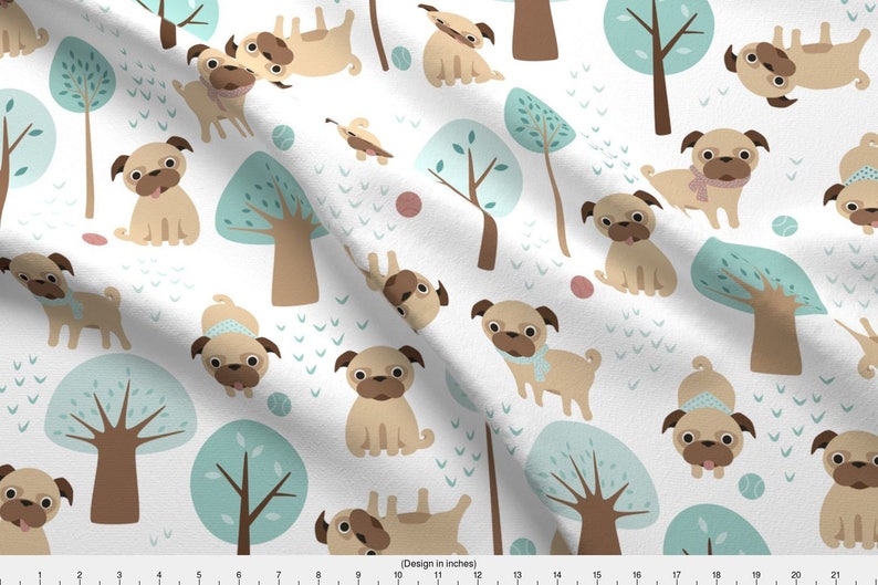 Sold by the yard S-683 Fleece Printed Fabric HAPPY DOGS 58/" Wide