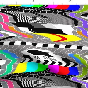 Test Patterns Fabric TV Test Multi Colors Analogue Retro - Etsy