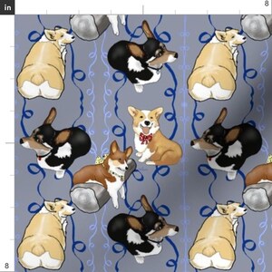 Corgi Fabric - Corgis on Parade by Salzanos - Welsh Corgi Dog Breed ...