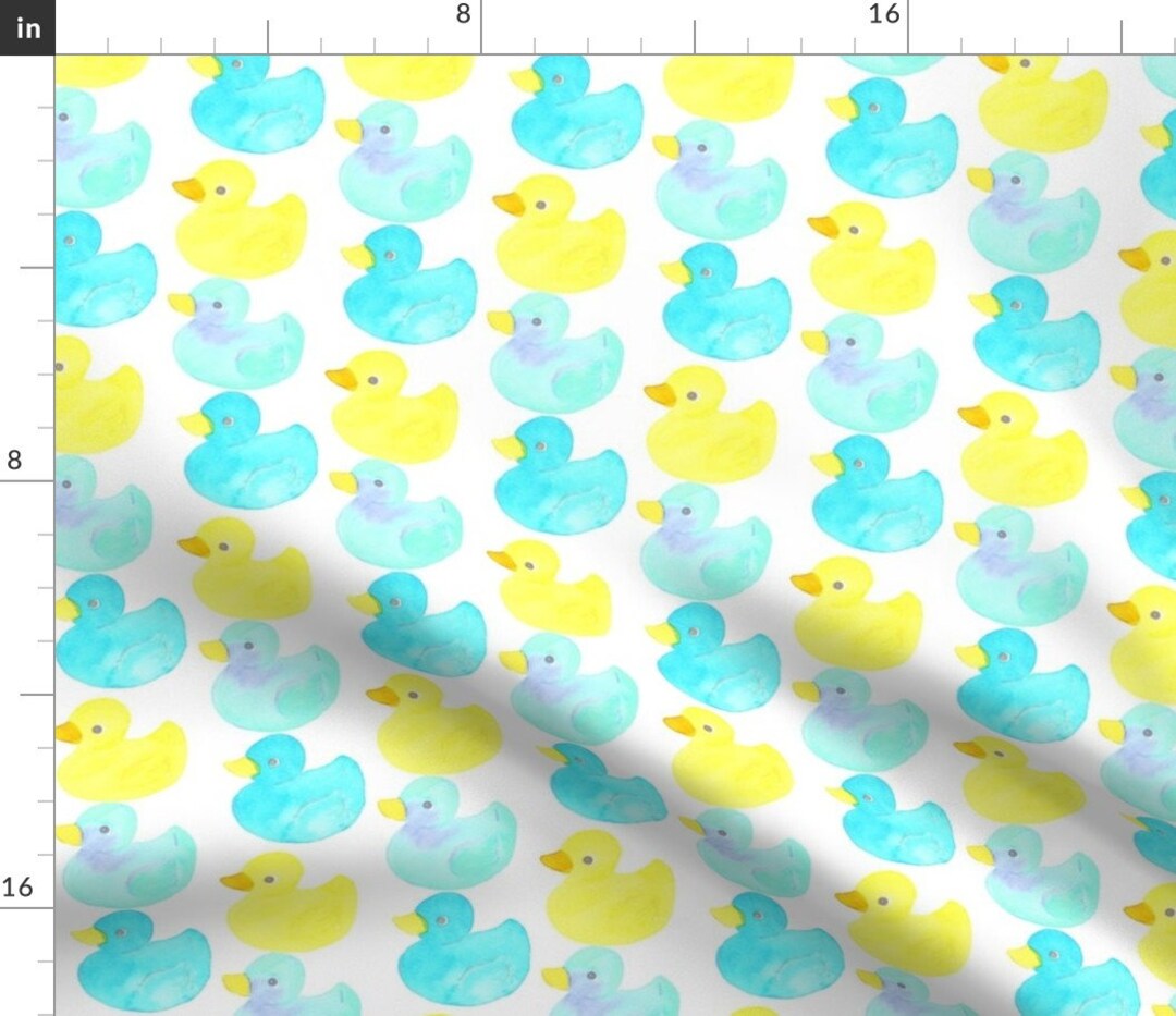 Rubber Duck Fabric Rubber Ducky Blue by Erinanne Baby Etsy