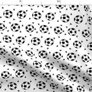 Soccer Ball Fabric - Soccer Ball Fabric // Soccer Fabric Sports Fabric Footballs Fabric By Andrea Lauren - Soccer Fabric With Spoonflower