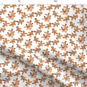 Gingerbread Man Fabric - Gingerbread Cookies By Erinanne- Gingerbread Watercolor Cookie Christmas Cotton Fabric By The Yard With Spoonflower