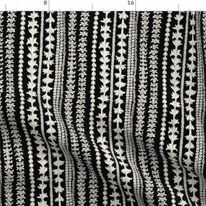Black And White Stripes Aztec Fabric - Blanding Leis 2b By Muhlenkott - Black And White Cotton Fabric By The Yard With Spoonflower