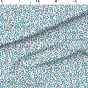 Mahjong Tiles Apparel Fabric - Mini Mahjong by theplumgrove - Small Scale Game Pieces Chinese Classic Aqua Clothing Fabric by Spoonflower image 2