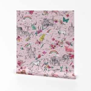 Adventure Wallpaper - Little And Fierce Exploded By Pattern State - Unicorn Custom Printed Removable Adhesive Wallpaper Roll by Spoonflower