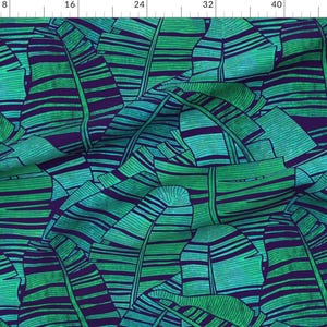 Banana Leaves Fabric - Tropical Banana Leaves Extra Large By Rubydoor - Tropical Plant Summer Cotton Fabric By The Yard With Spoonflower bild 2