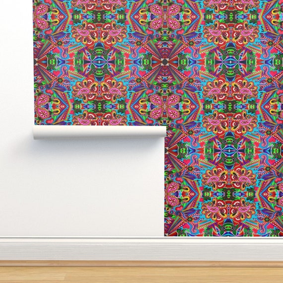 Mandalas Wallpaper Dmt Creature by Izcolorfuluniverse - Etsy