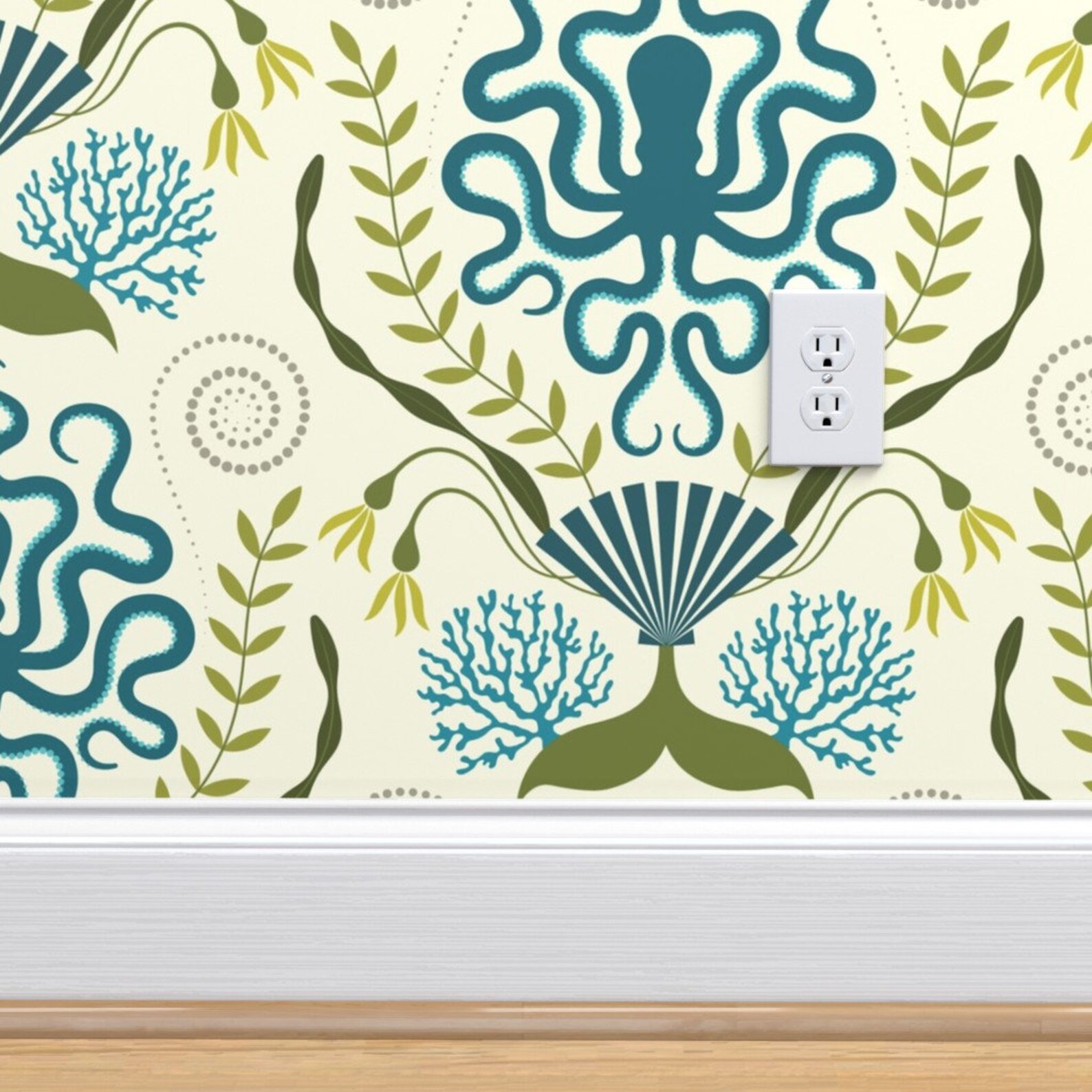 Victorian Nautical Wallpaper Nautical Damask by Katerhees Etsy